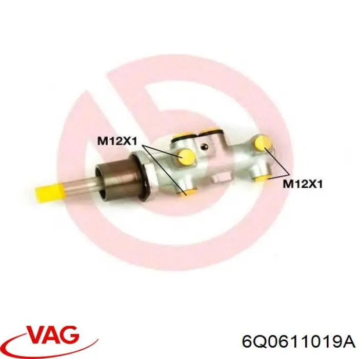 Цилиндр главный тормоза (гидротормозов) VAG 6Q0611019A цена, от 56.68 USD