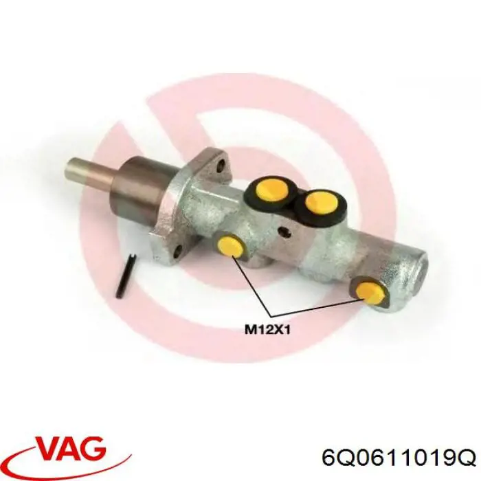 Cilindro mestre do freio 6Q0611019Q VAG