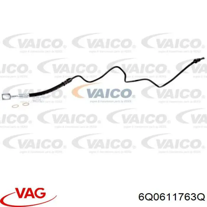 6Q0611763Q VAG Шланг тормозной задний левый