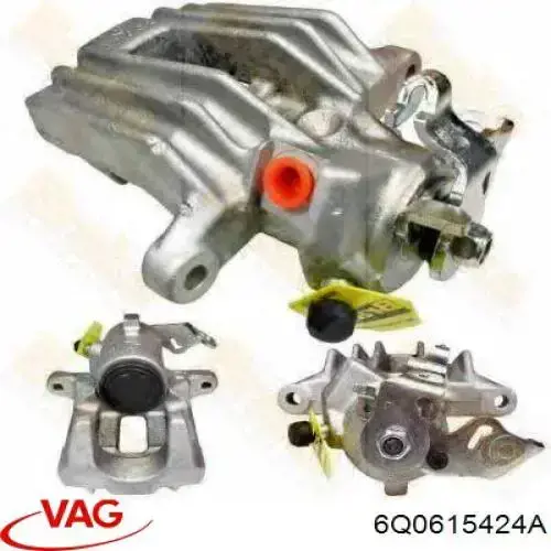 6Q0615424A VAG Суппорт тормозной задний правый