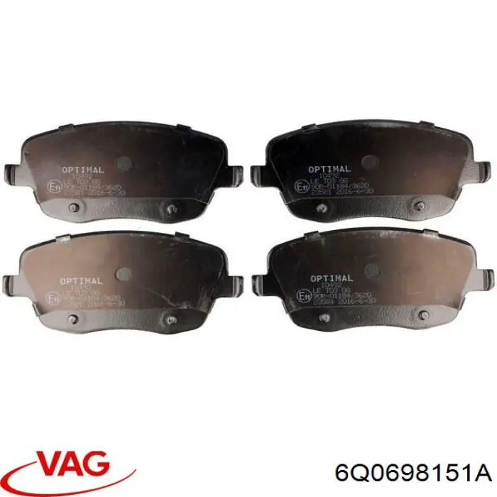 Купить 6Q0698151A VAG Колодки тормозные