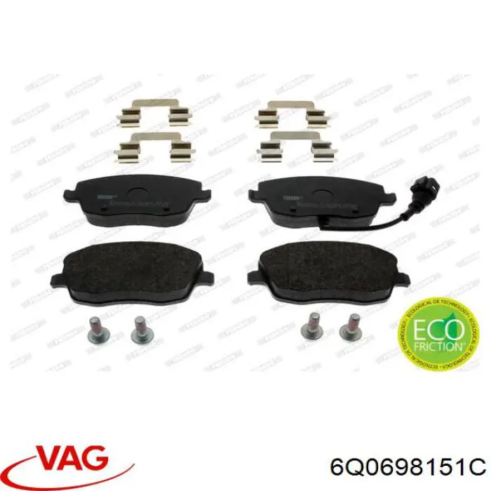Колодки VAG 6Q0698151C цена, от 27.49 USD