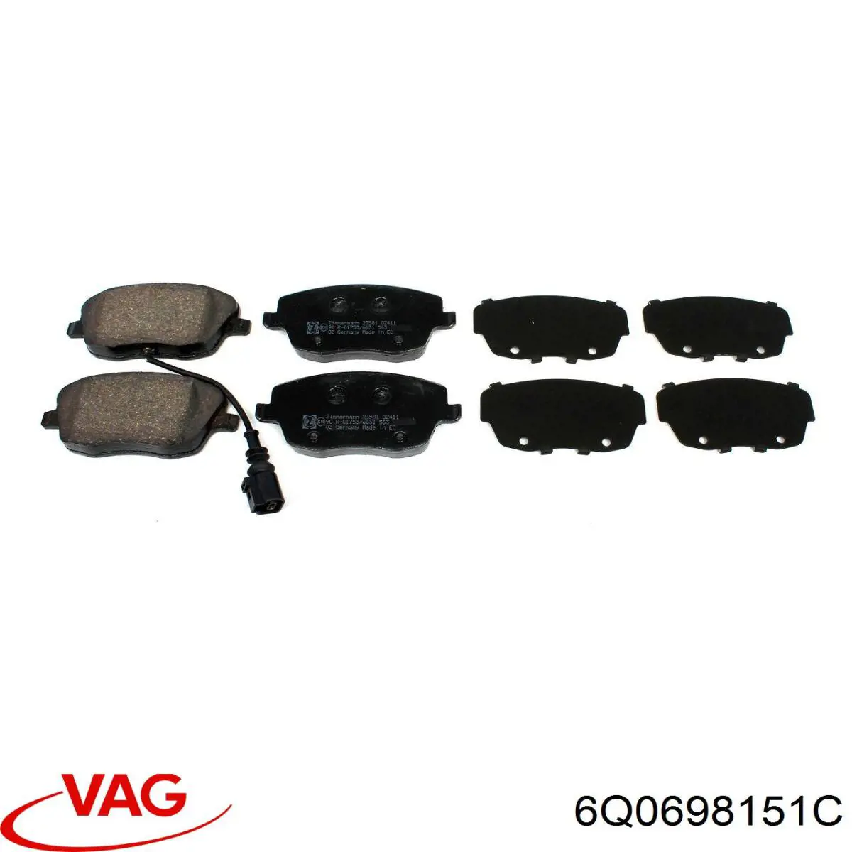 Тормозные колодки VAG 6Q0698151C