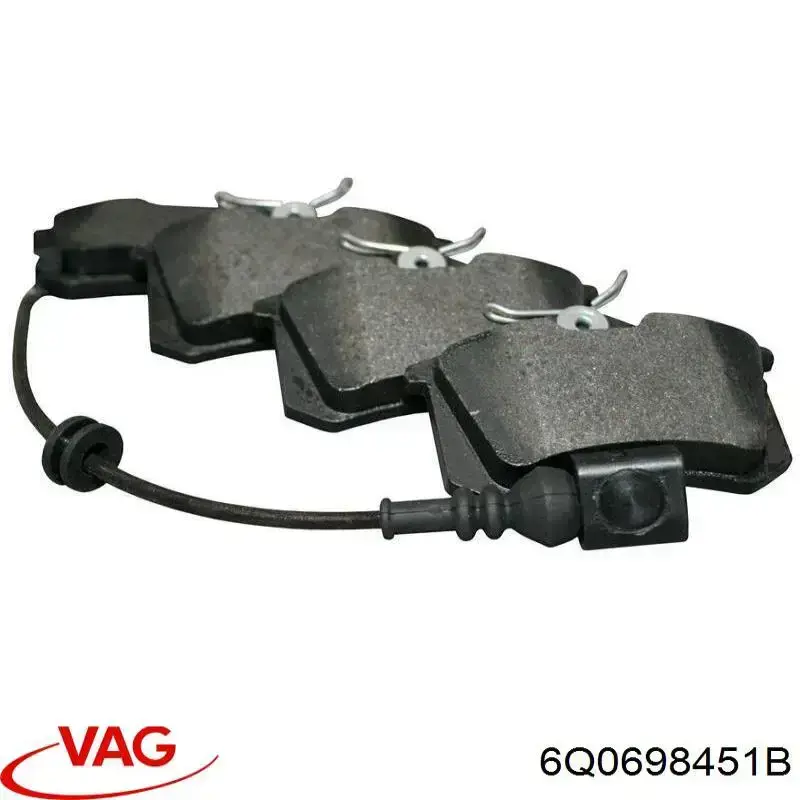 Задние тормозные колодки 6Q0698451B VAG