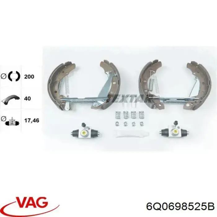 Барабанные колодки VAG 6Q0698525B