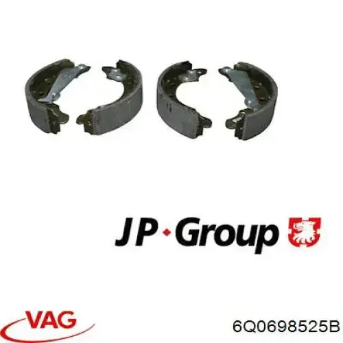 6Q0698525B VAG Барабанные тормозные колодки