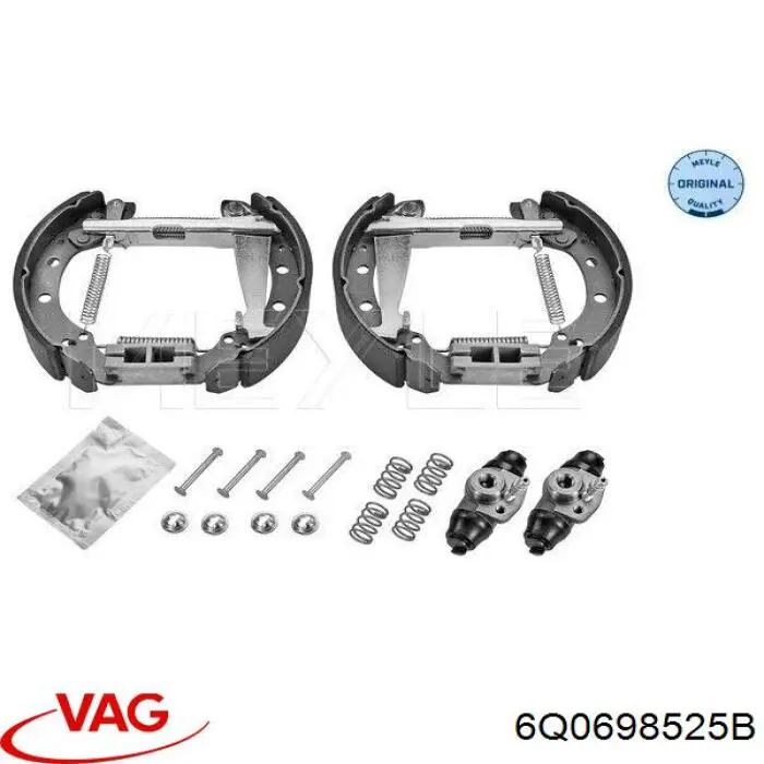 Задние барабанные колодки 6Q0698525B VAG