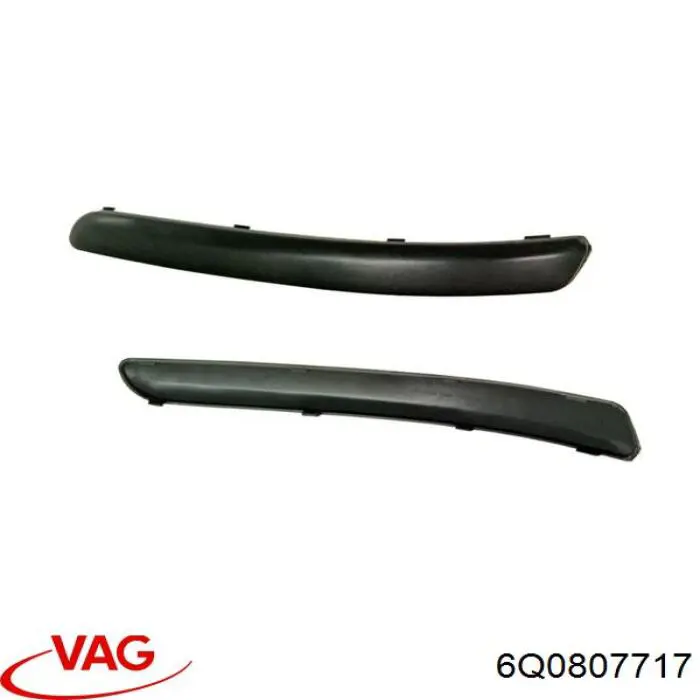6Q0807717 VAG Молдинг бампера переднего левый