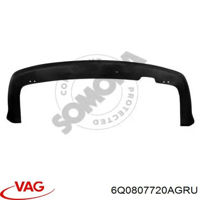 Купить 6Q0807720AGRU VAG Накладка переднего бампера