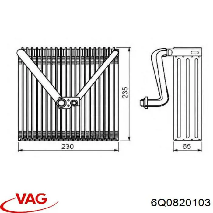 Испаритель кондиционера 6Q0820103 VAG