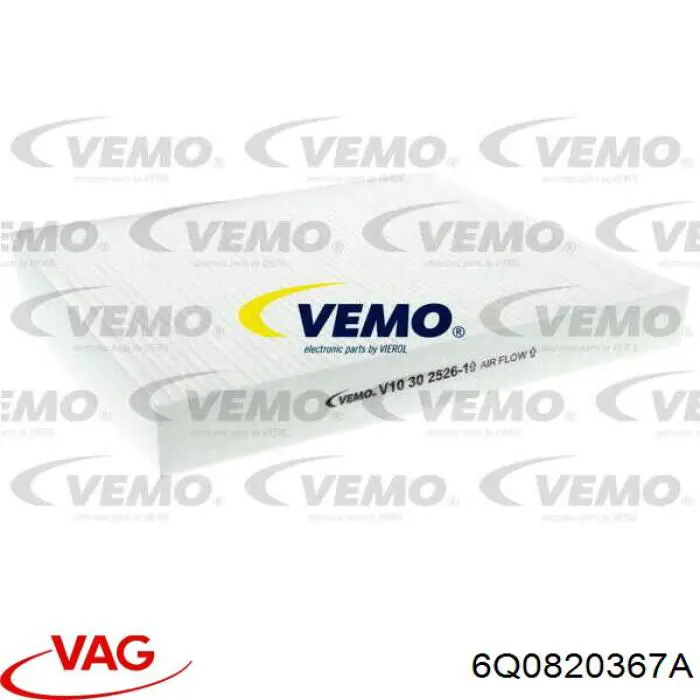 Купить 6Q0820367A VAG Фильтр салона угольный