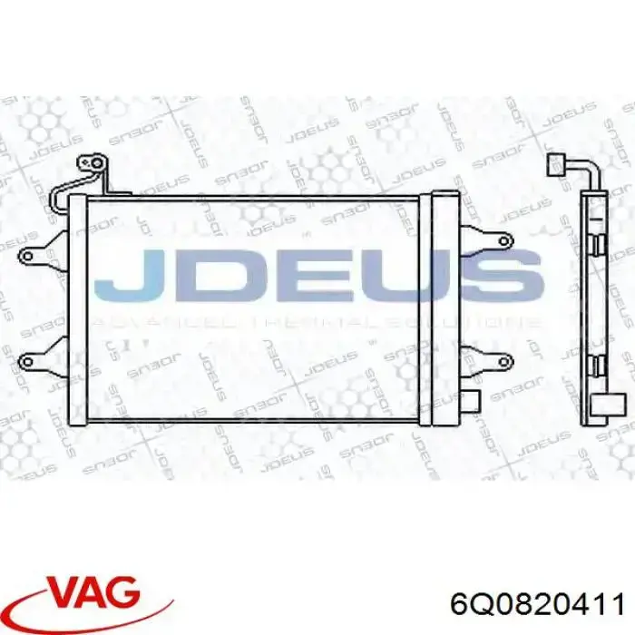 Радиатор охлаждения кондиционера VAG 6Q0820411
