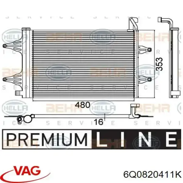 Конденсатор кондиционера VAG 6Q0820411K цена, от 22.80 USD