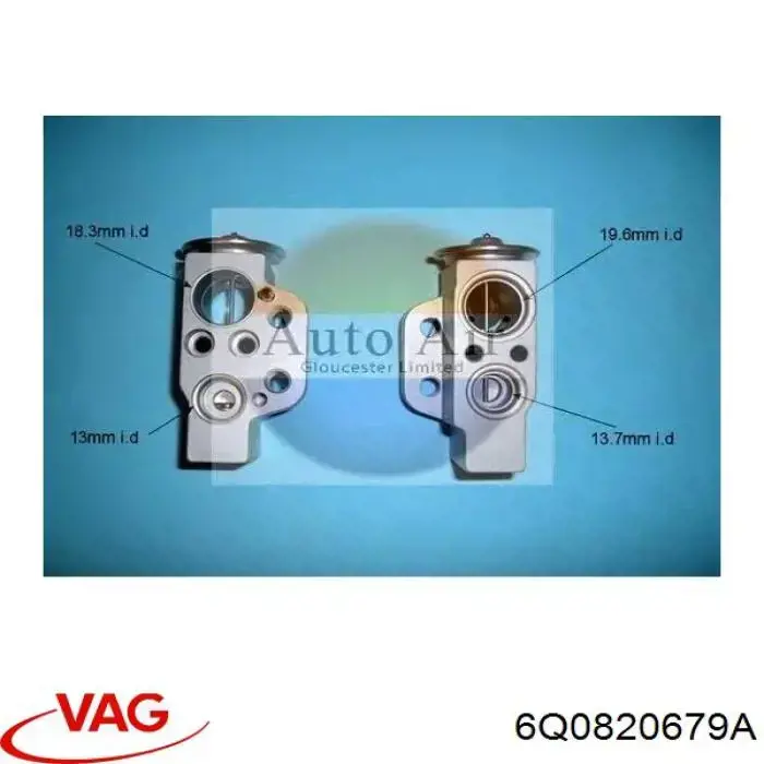 6Q0820679A VAG клапан trv кондиционера