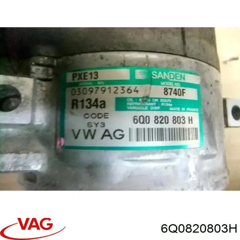 Компрессор системы кондиционирования VAG 6Q0820803H цена, от 88.69 USD