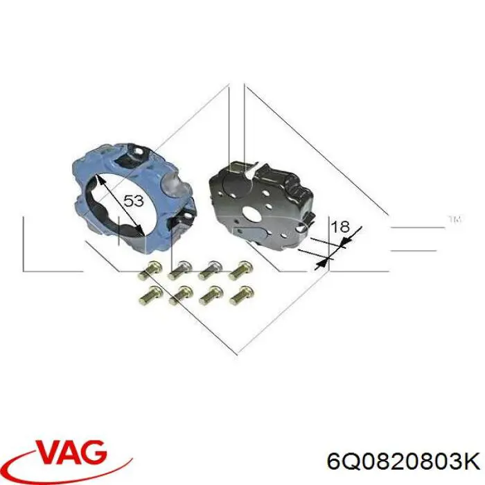 Компрессор системы кондиционирования VAG 6Q0820803K цена, от 110.31 USD