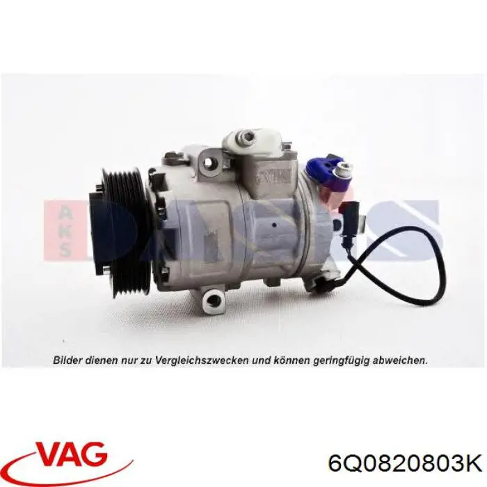 6Q0820803K VAG compressor de aparelho de ar condicionado