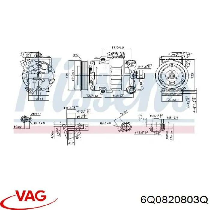 Насос кондиционера VAG 6Q0820803Q