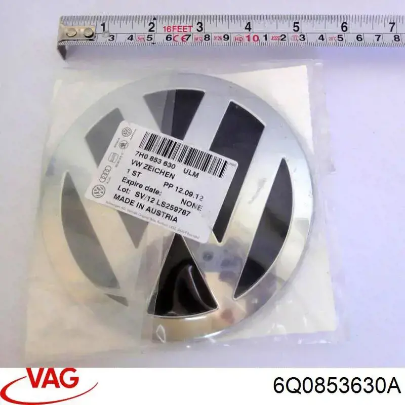 Фирменный значок VAG 6Q0853630A цена, от 21.19 USD