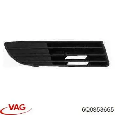 Купить 6Q0853665 VAG Решетка бампера переднего левая