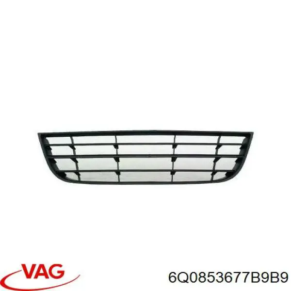 Купить 6Q0853677B9B9 VAG Решетка переднего бампера, центральная