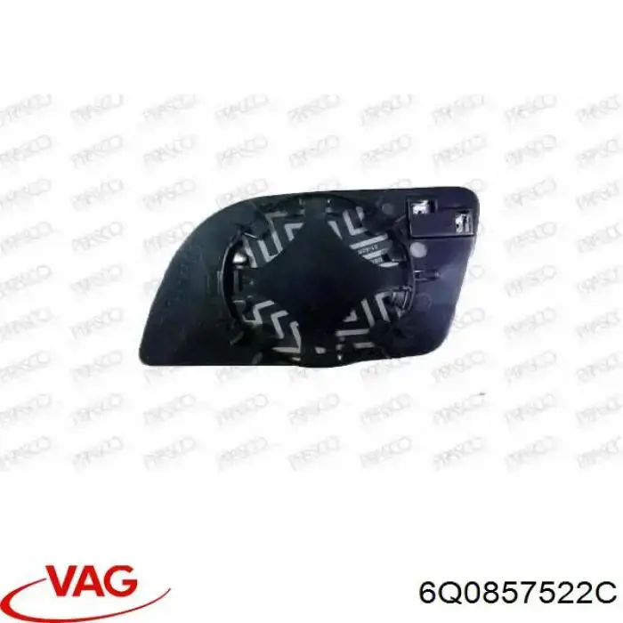 Стекло зеркала заднего вида, правого VAG 6Q0857522C цена, от 42.12 USD