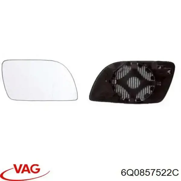 Зеркальный элемент правый VAG 6Q0857522C