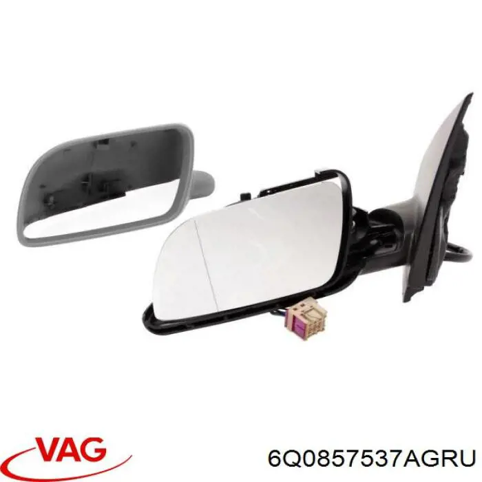Купить 6Q0857537AGRU VAG Накладка водительского зеркала