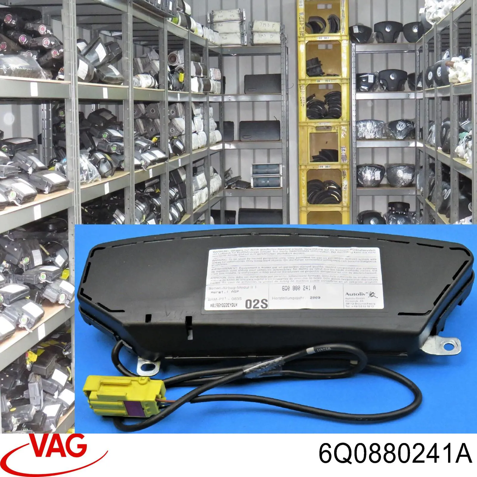 Подушка Айрбег спинки сидения левого VAG 6Q0880241A цена, от 39.50 USD