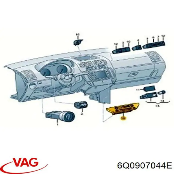 Блок управления кондиционером 6Q0907044E VAG