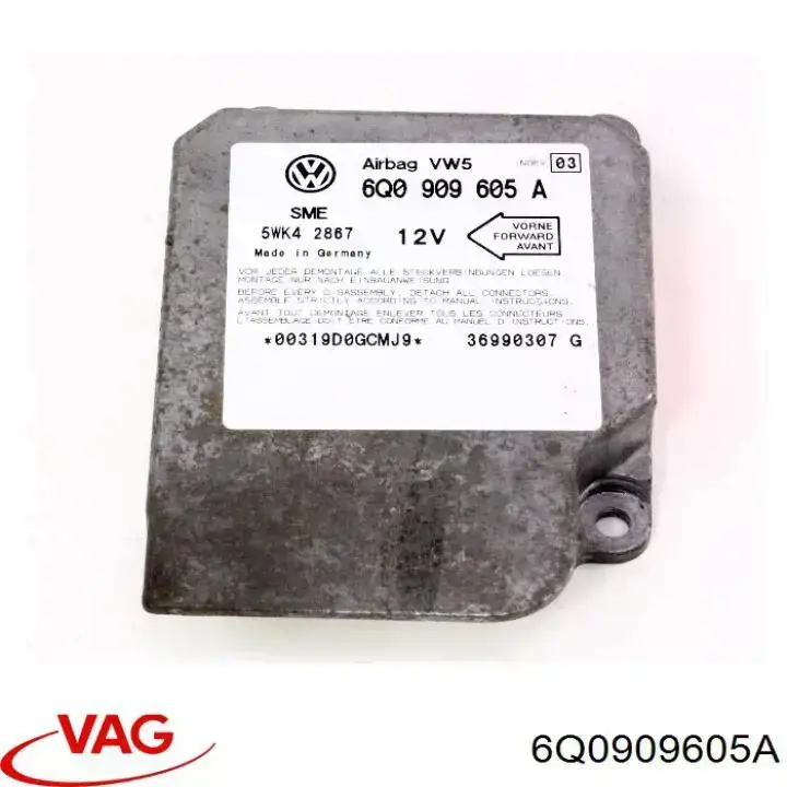 Блок управления airbag VAG 6Q0909605A цена, от 9.12 USD