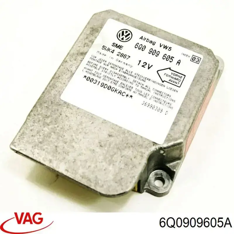 1C0909605T02P VAG модуль-процессор управления подушкой безопасности (эбу airbag)