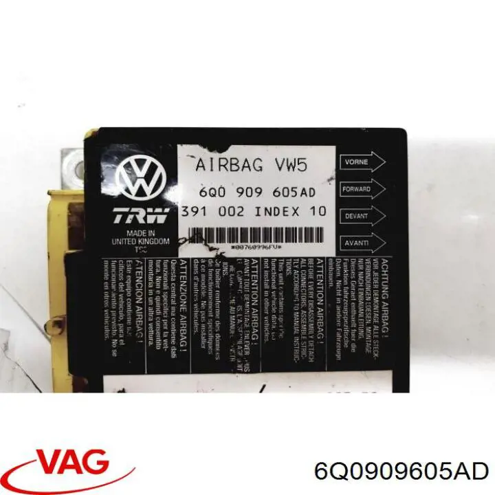 Купить 6Q0909605AD VAG Модуль-процессор управления подушкой безопасности