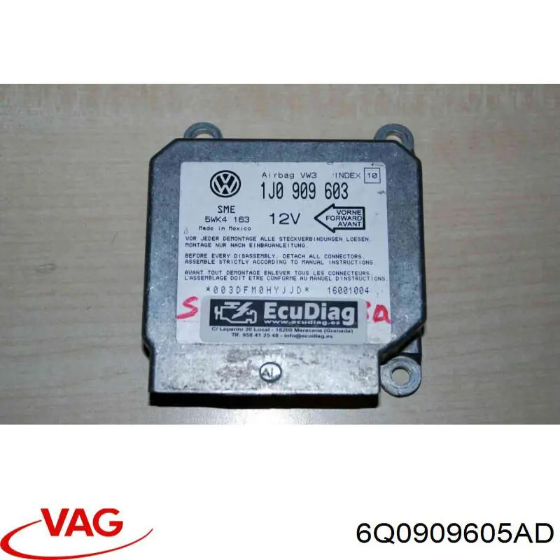6Q0909605AD VAG Блок управления airbag