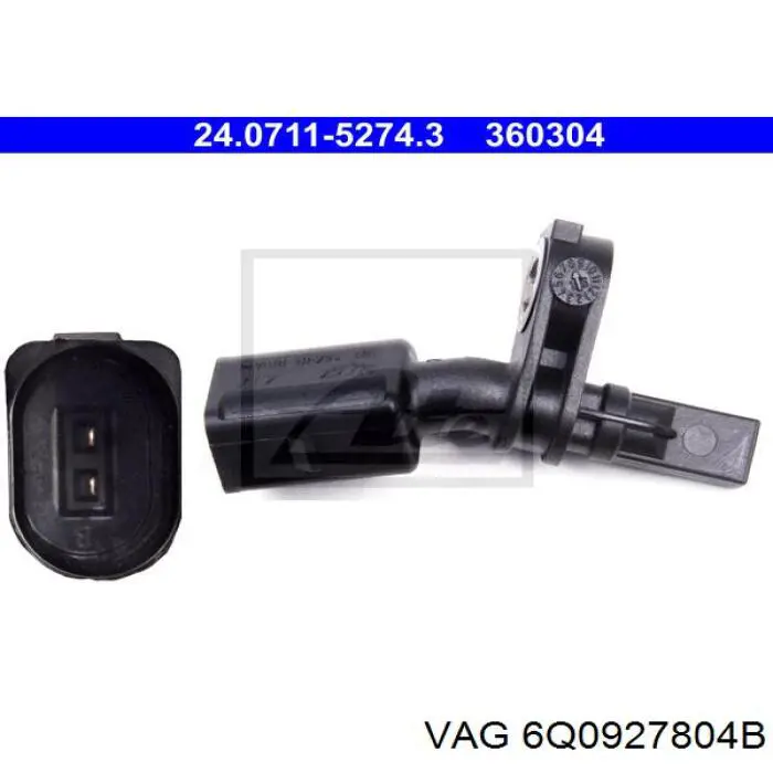 Купить 6Q0927804B VAG Датчик антиблокировочной системы торможения