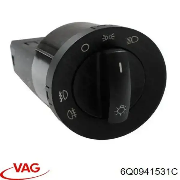 6Q0941531C VAG переключатель света фар на "торпедо"