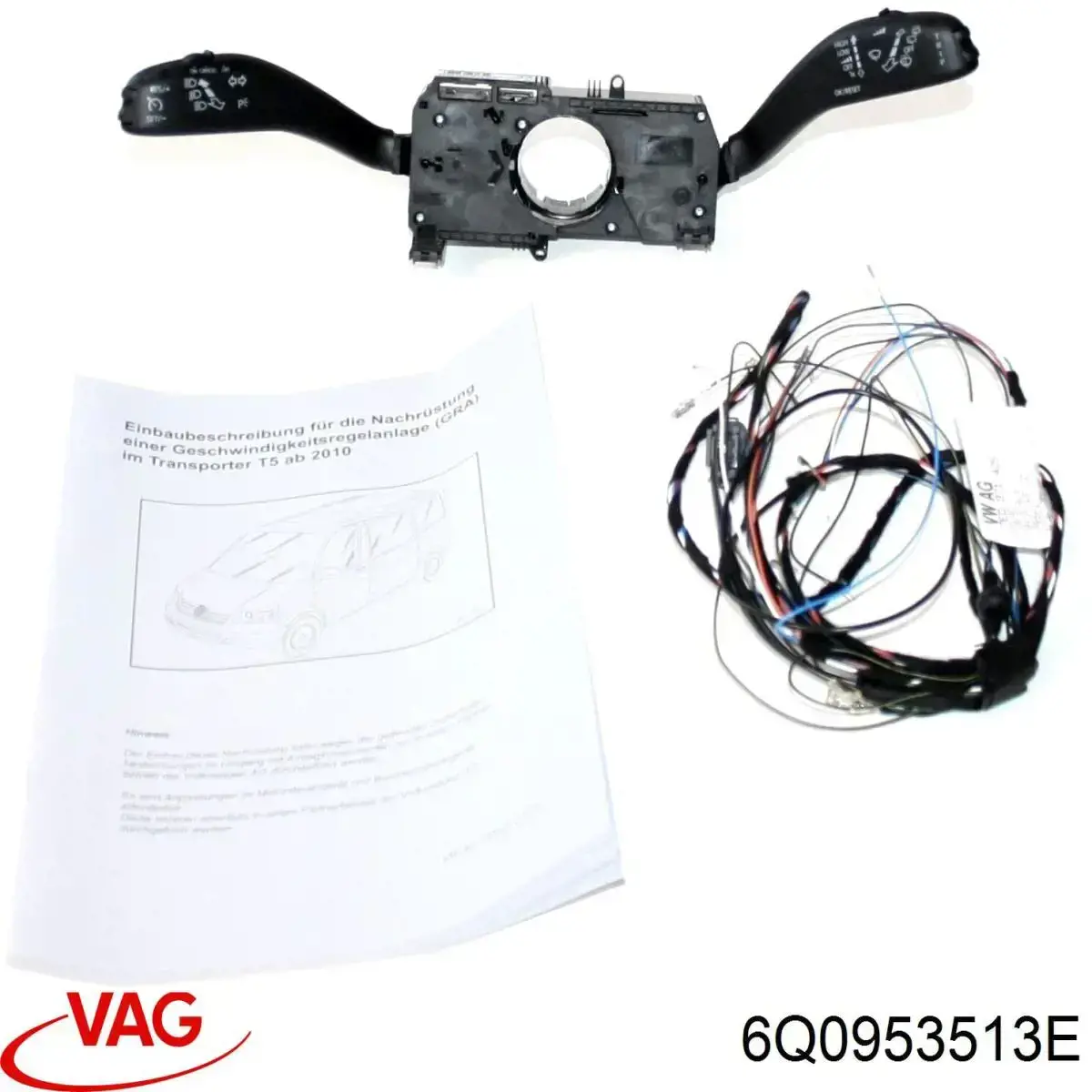 Comutador instalado na coluna da direção, montado 6Q0953513E9B9 VAG