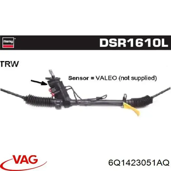 Реечный рулевой механизм VAG 6Q1423051AQ цена, от 109.25 USD