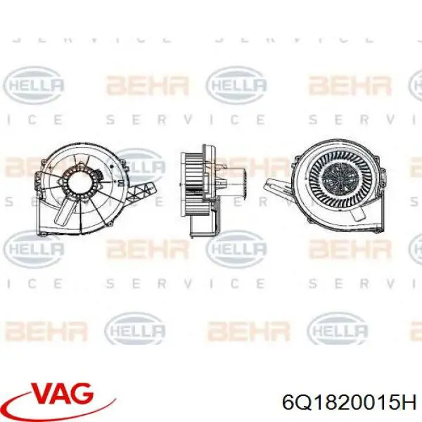 6Q1820015H VAG Электромотор печки