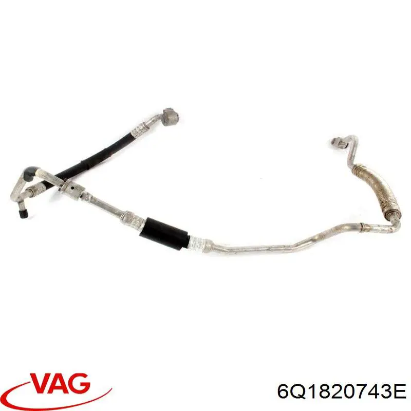 Шланг кондиционера, от испарителя к компрессору 6Q1820743AF VAG