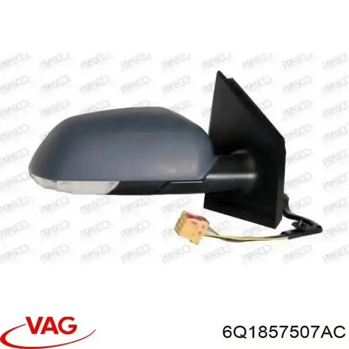 Левое боковое зеркало 6Q1857507N9B9 VAG