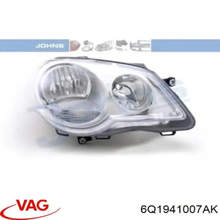 Левая фара 6Q1941007AK VAG