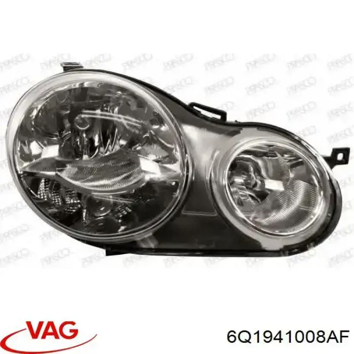 Правая фара 6Q1941008AF VAG