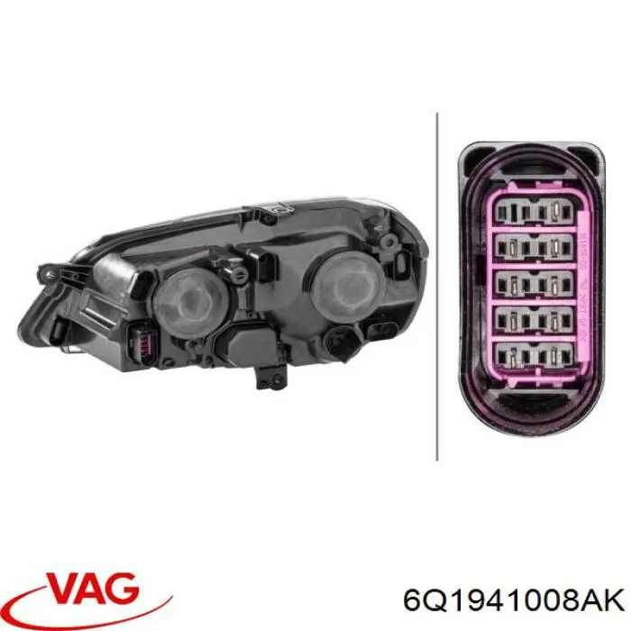Купить 6Q1941008AK VAG Фара основная правая