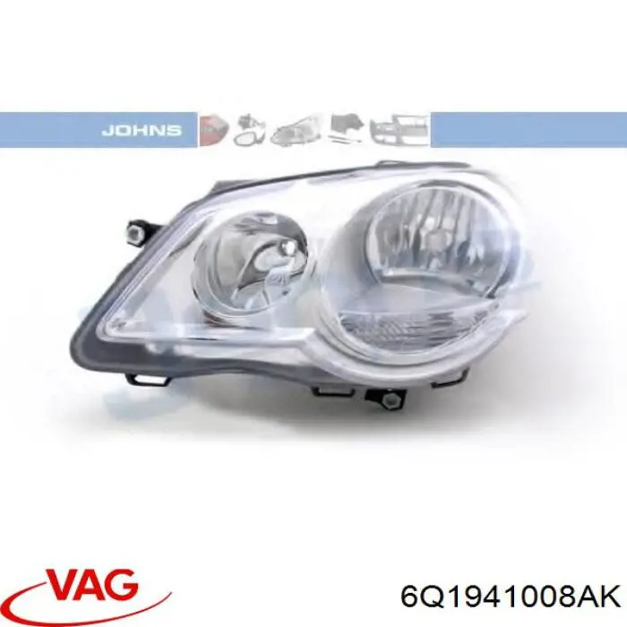 Правая фара 6Q1941008AK VAG