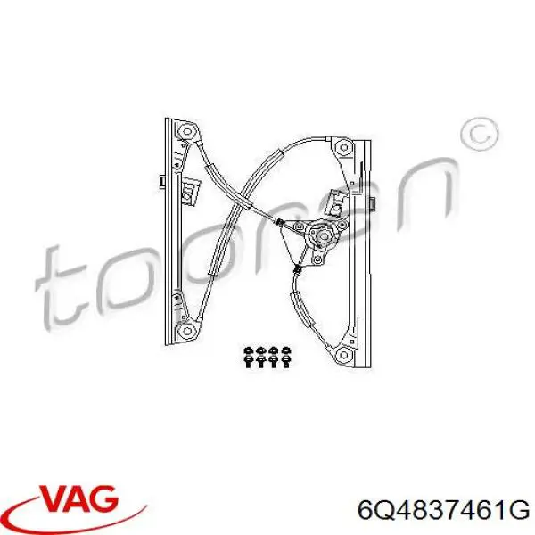 Стеклоподъемник передней двери VAG 6Q4837461G