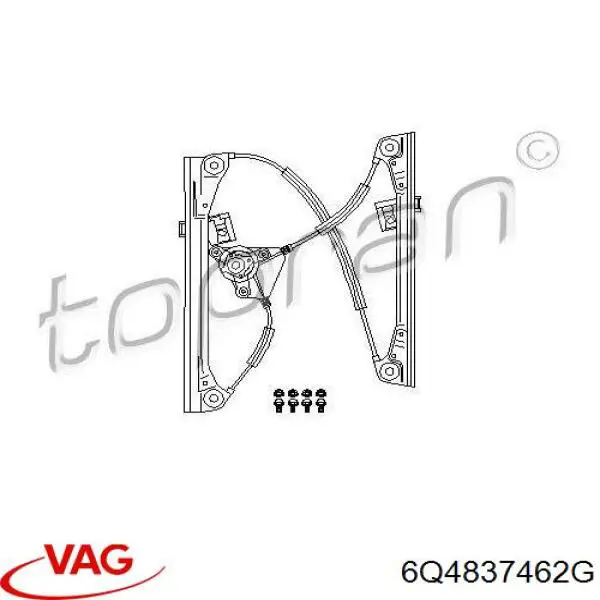 Стеклоподъемник передней правой двери 6Q4837462G VAG