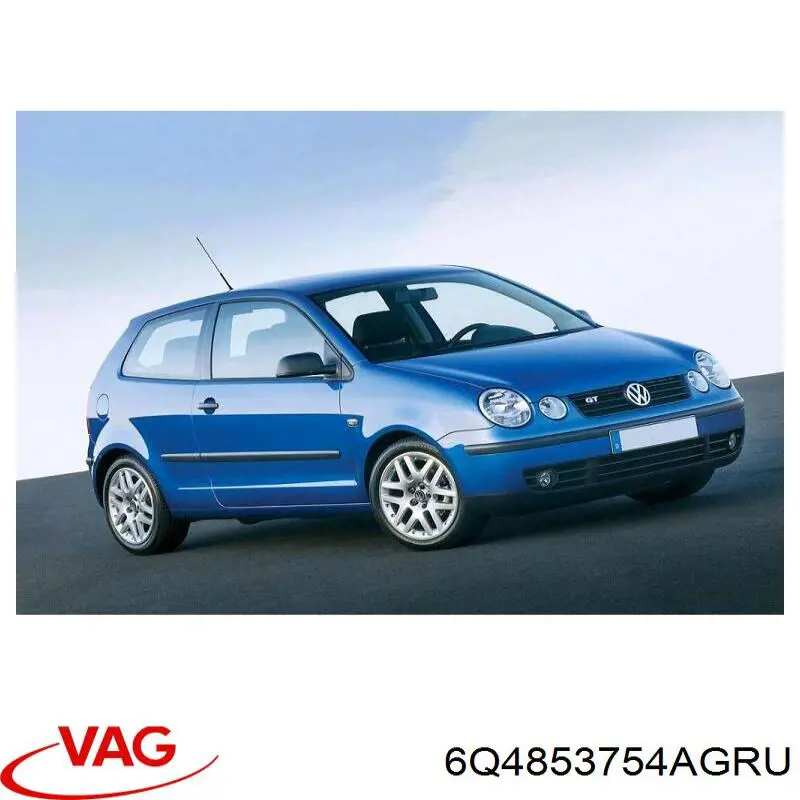 Молдинг задней правой двери VAG 6Q4853754A