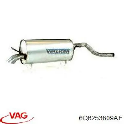 Выхлоп задний VAG 6Q6253609AE цена, от 52.68 USD