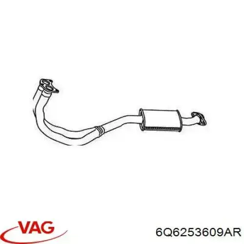 Выхлоп задний VAG 6Q6253609AR цена, от 59.26 USD